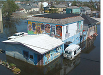 The Mother-In-Law Lounge after Katrina. Click image to expand.