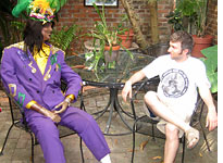 Ernie K-Doe with his campaign manager. Click image to expand.