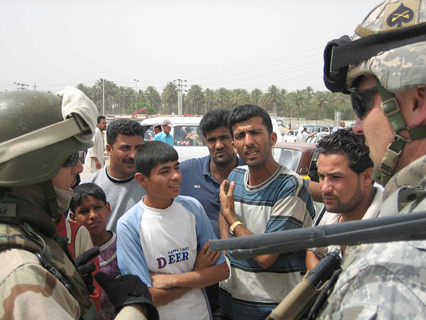 Lt. Col. Winski  with cab drivers.