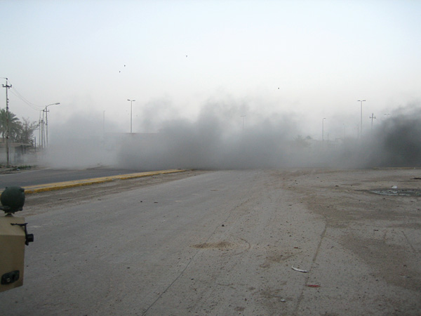 An IED on the road.