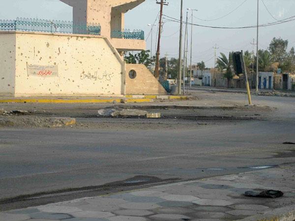 An IED explodes in Ramadi.