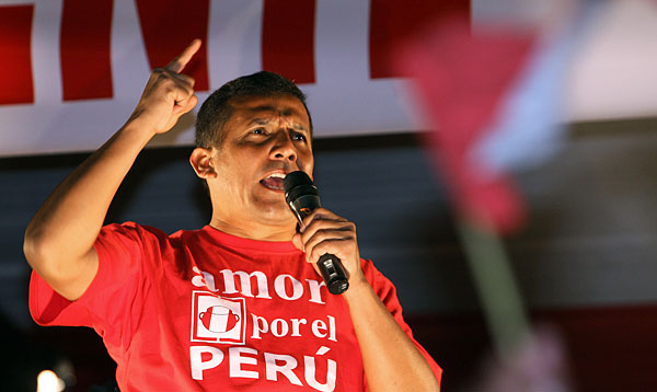 Peruvian presidential candidate Ollanta Humala.