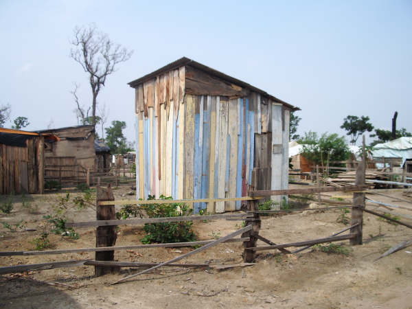 When the lot fell into the hands of a bank, the landless moved in.