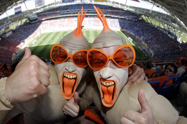 Dutch football supporters.