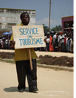 A small contingent from the Tourism Service of Bunia. Click image to expand.