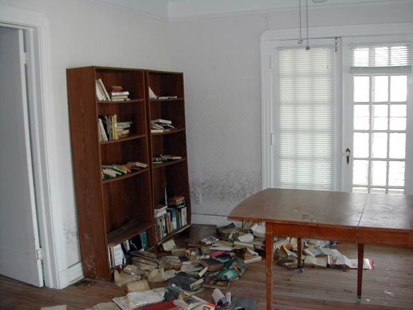 An interior view of our house in New Orleans as of a month ago. Since then we've had to gut and board the place in compliance with an expensive city ordinance, and we're still waiting for some kind of federal assistance.