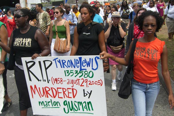 Marchers in the second line from the Lower Ninth Ward.