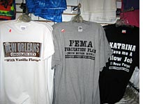 T-shirts for sale in the French Quarter. Click image to expand.