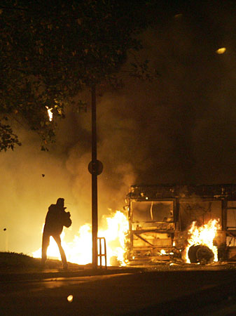 Rioting in Toulouse in November 2005. 