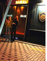 Russian hostesses take a smoke break. Click image to expand.