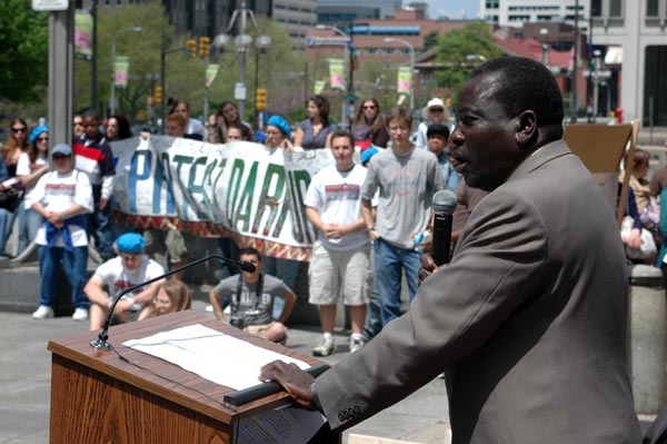 Ali Dinar of the University of Pennsylvania speaks in Philadelphia.