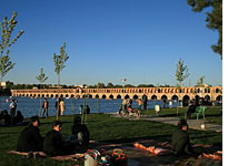 Khaju Bridge Zayandehrood River, Isfahan. Click image to expand.