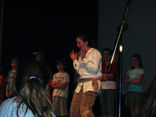 A contestant in Blob Fest's scream contest.