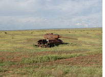 An abandoned tank. Click image to expand.