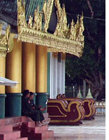 Soldiers at Shwedagon Pagoda. Click image to expand.
