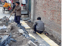 Sidewalk installation. Click image to expand.