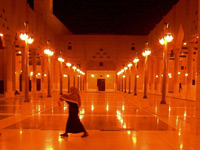 A man heading to evening prayers at a mosque in Riyadh. Click image to expand.