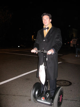 Seth Stevenson on a Segway.