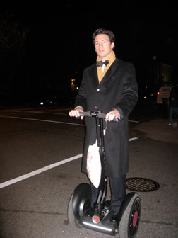 Seth Stevenson on a Segway.