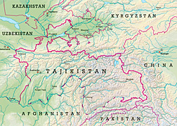 Map of Tajikistan. Click image to expand.