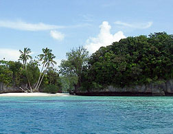 Rock islands in Palau. Click image to expand.