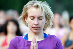 A yogi at the 2007 Yoga Aid Challenge.