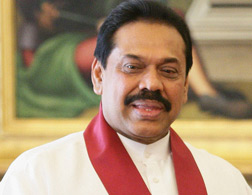 President of Sri Lanka Mahinda Rajapaksa. Click image to expand.