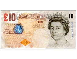 10-pound note.