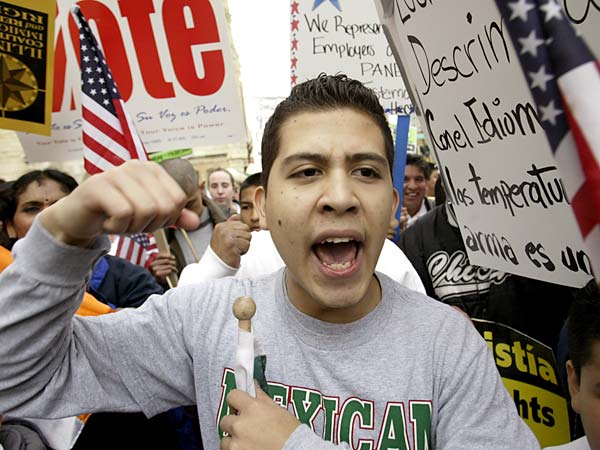 Immigration protester.