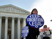 Pro-choice protesters