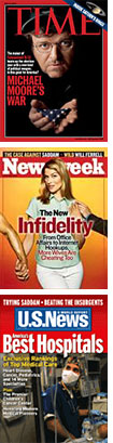 Time, Newsweek, and U.S. News & World Report
