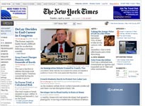 NYTimes.com home page. Click image to expand.