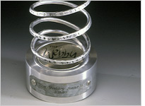 A Webby trophy. Click image to expand.