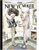 The cover of the July 21, 2008 issue of The New Yorker. Click image to expand.