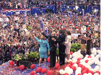 Balloons Drop at Convention. (AFP/AFP/Getty Images)
