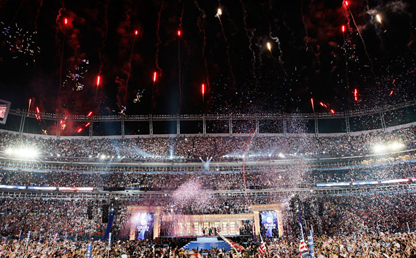 Fireworks at the Democratic National Convention.