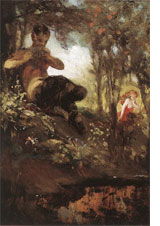 A myth as imaginery as a faun. Painting by Hungarian artist Pál Szinyei Merse.