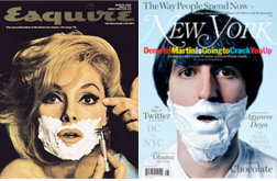 Shaving cream covers.