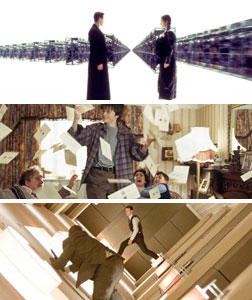 Stills from "The Matrix", "Harry Potter and the Sorcerer’s Stone", and "Inception."
