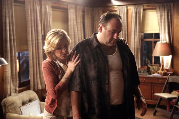 Edie Falco and James Gandolfini in The Sopranos.