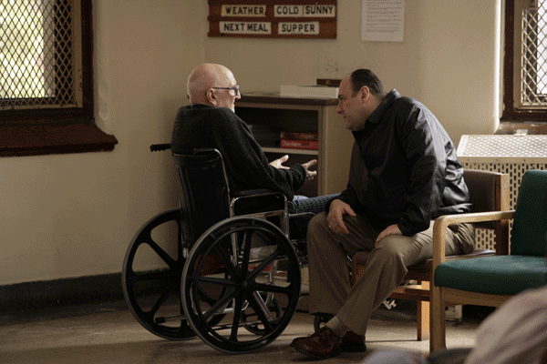 Dominic Chianese and James Gandolfini in The Sopranos.