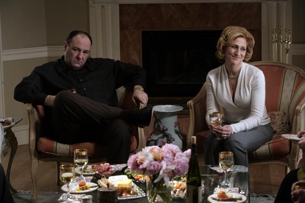 James Gandolfini and Edie Falco in The Sopranos.