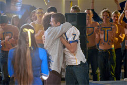 (l-r) Louanne Stephens as Grandma Saracen, Zach Gilford as Matt Saracen.