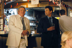 (l-r) Brad Leland as Buddy Garrity, Kyle Chandler as Eric Taylor