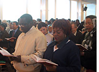 Worshippers at the Evangelical Assembly of the Pentecost in St. Denis, a suburb of Paris