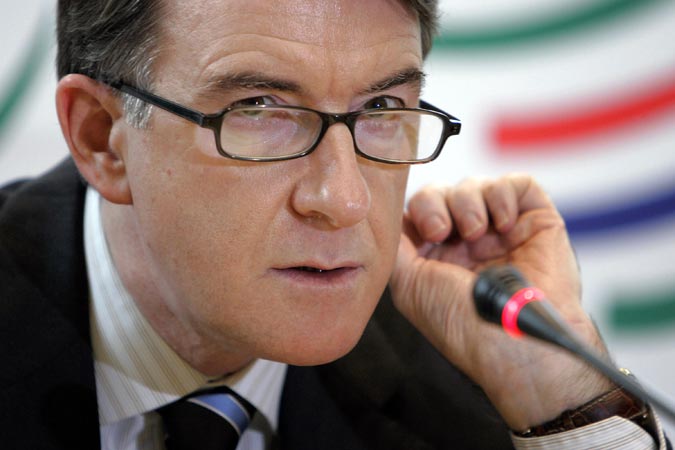Mandelson: exiled in Brussels.
