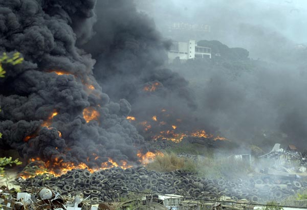 Fire in Beirut.