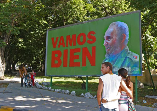 Poster of Fidel Castro.
