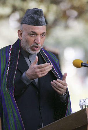 Afghan President Hamid Karzai.