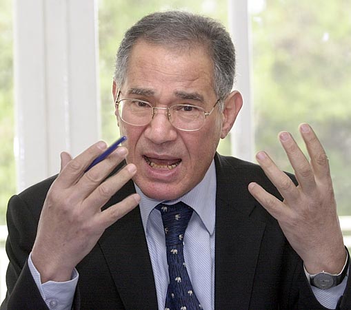 Tunisian Human Rights League President Mokhtar Trifi.